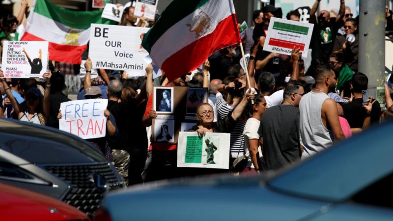 Protest in California in memory of Mahsa Amini