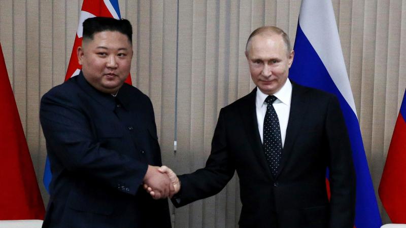 Kim Jong un, Vladimir Putin, Vladivostok, Russia, April 25, 2019