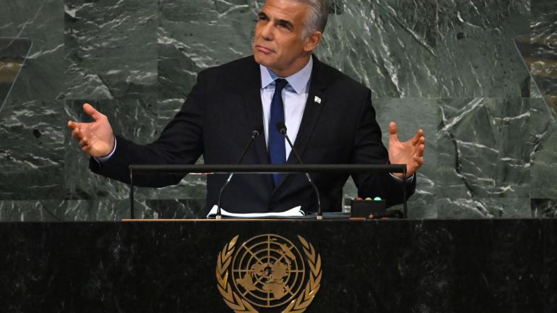 Yair Lapid, UN General Assembly, New York City, Sept. 22, 2022