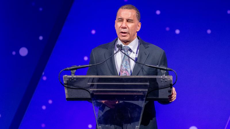 Former Governor of New York David Paterson on stage during the 29th Annual Achilles Gala