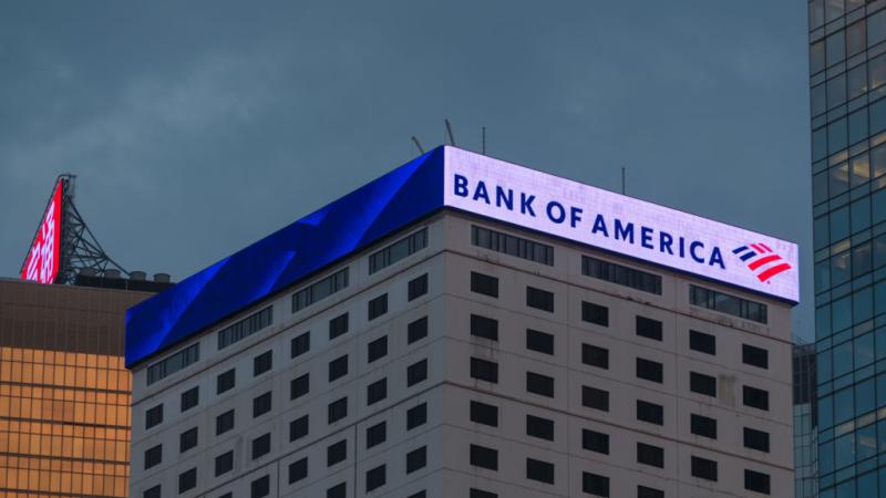 A Bank of America building in Hong Kong
