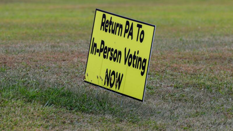 A sign in Catawissa, Pa., August 2022