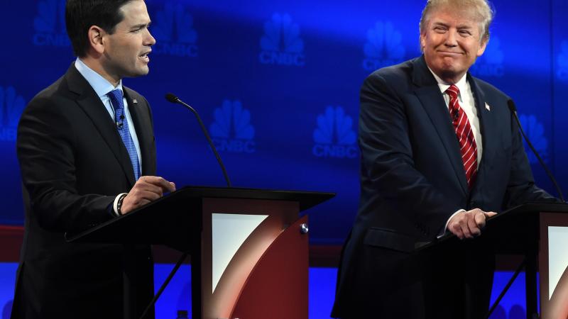 Marco Rubio, Donald Trump, Boulder, Colo., Oct. 28, 2015