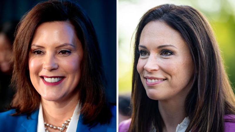 L: Gretchen Whitmer, R: Tudor Dixon