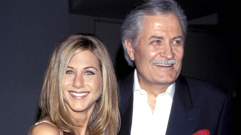 Jennifer and John Aniston, New York City, July 28, 1997
