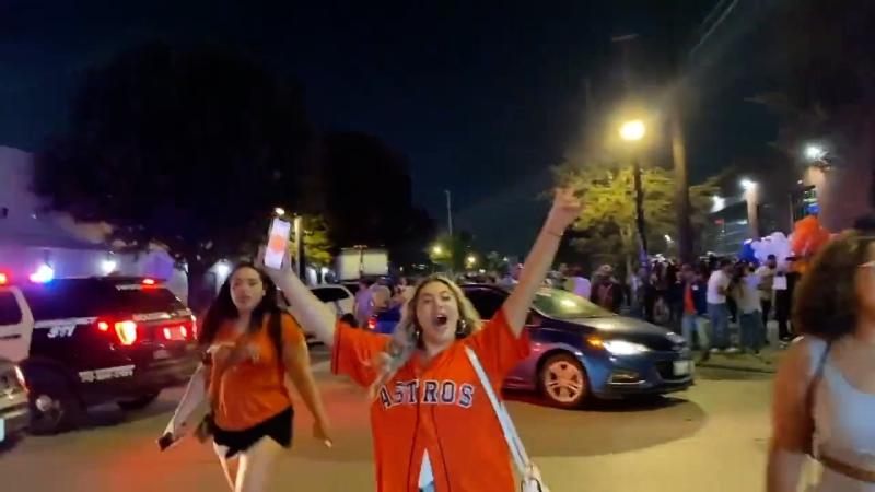 Astros fans celebrate World Series win in Houston