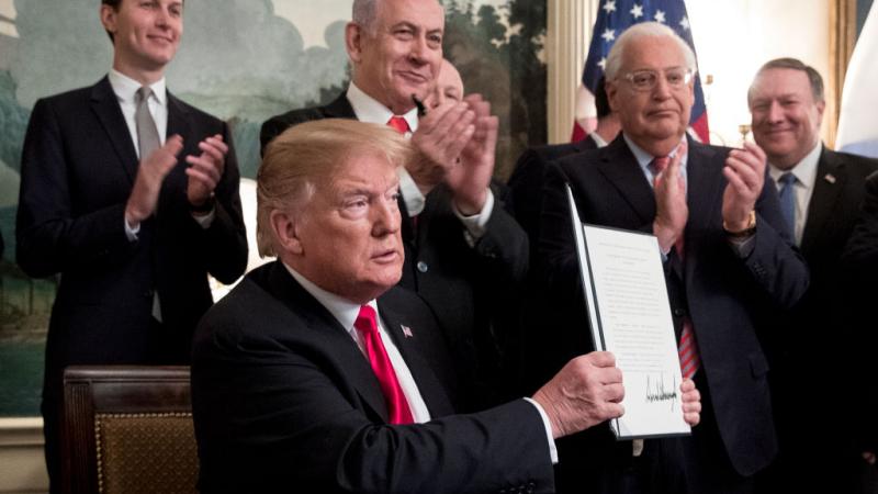 Pres. Trump with Netanyahu and Amb. David Friedman