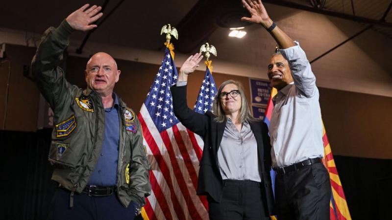 Mark Kelly, Katie Hobbs with Barack Obama