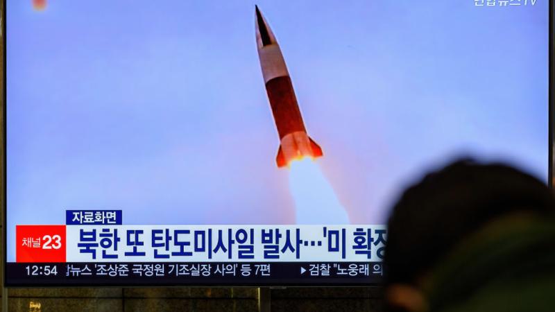 Imagery of North Korea's missile seen in Seoul, South Korea, Nov. 17