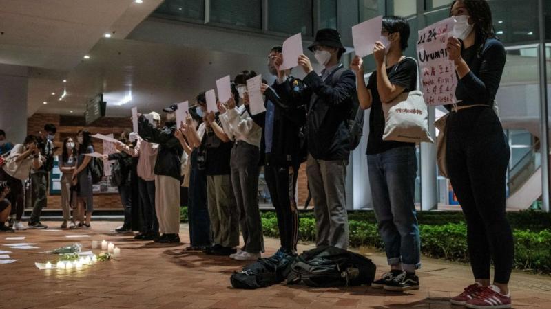 Protestors in Hong Kong, Nov. 29