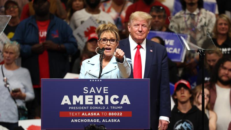 Sarah Palin, Donald Trump, Anchorage, Alaska, July 9, 2022