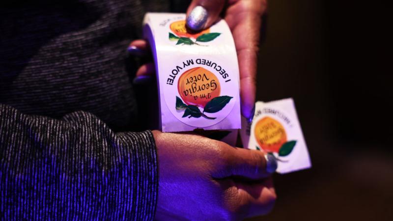 'I Voted' stickers in Georgia, Nov. 8