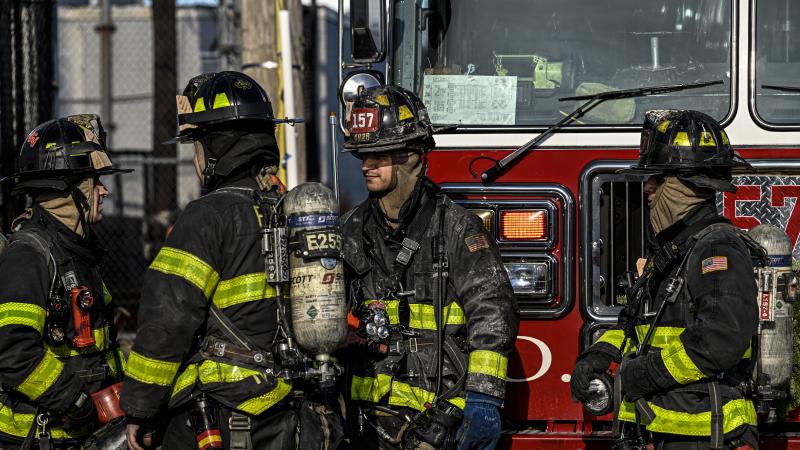 New York Fire Department at evidence fire, Dec. 13, 2022, Brooklyn