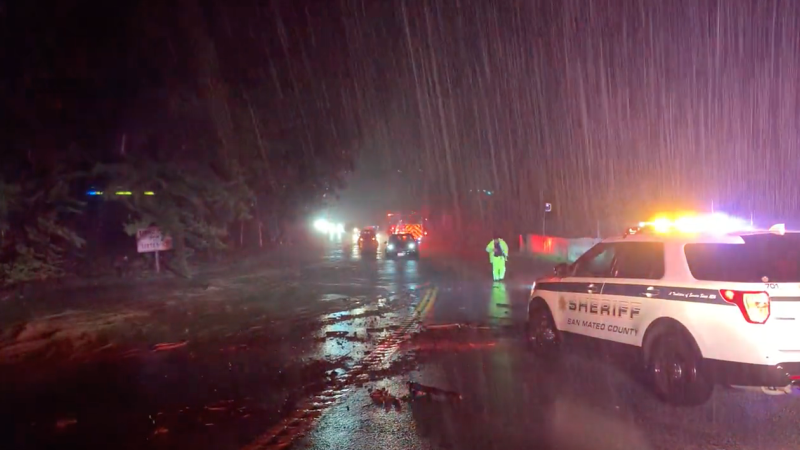 California highway flooded 