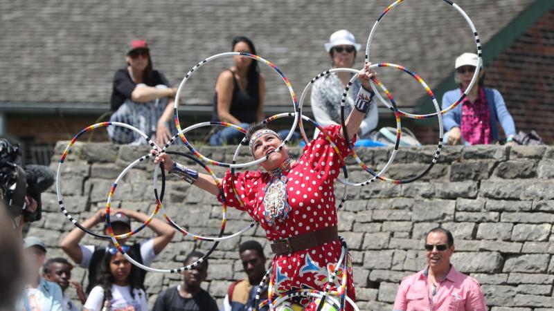 Indigenous hoop dance