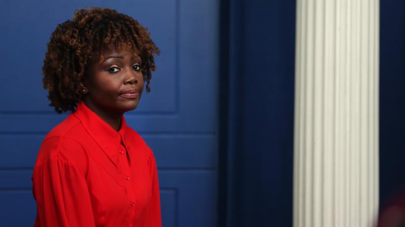 White House Press Secretary at Briefing 