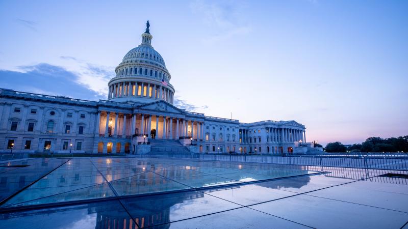 House of Reps. Building at dusk