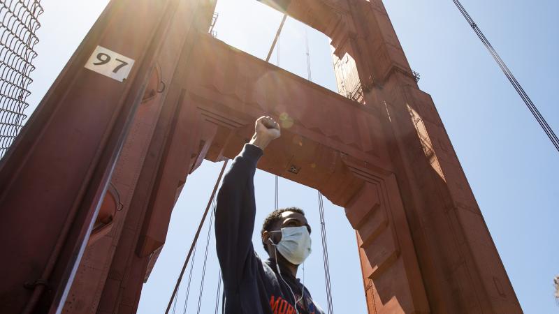 Golden Gate Bridge protest, San Francisco, June 6, 2020