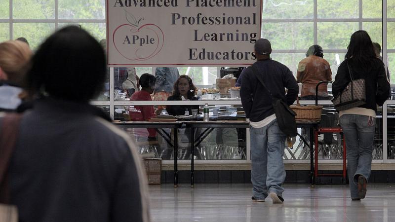 AP signage at a Virginia high school