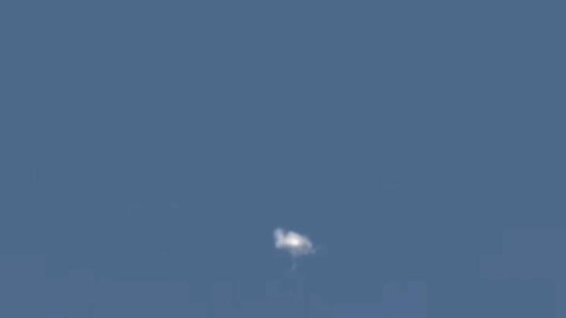 Footage of the balloon after its destruction