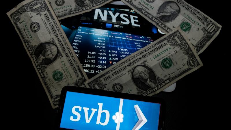 SVB image next to NYSE image