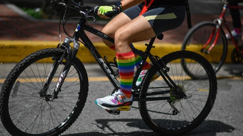 LGBT bicyclist, May 21, 2022, Caracas, Venezuela