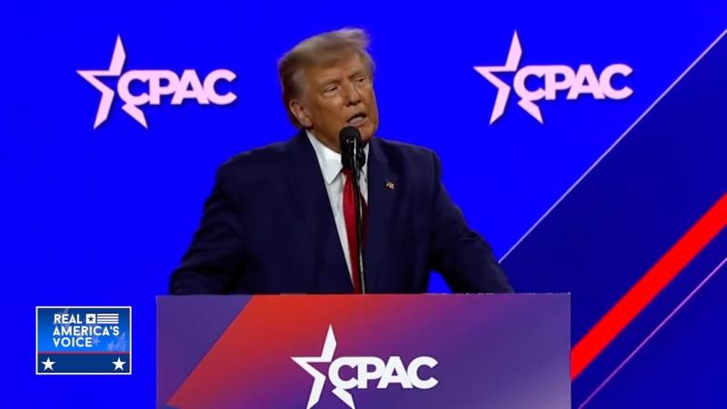 Former president Donald Trump speaks at CPAC 2023