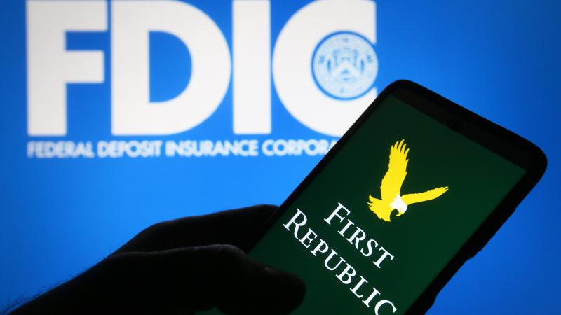 First Republic Bank, FDIC, photo illustration, April 29, 2023