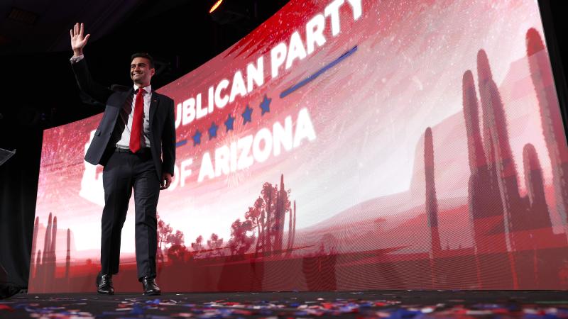 Arizona Republican Secretary of State candidate Abe Hamedeh speaks during a Republican election night gathering at The Scottsdale Resort at McCormick Ranch on November 08, 2022 in Scottsdale, Arizona