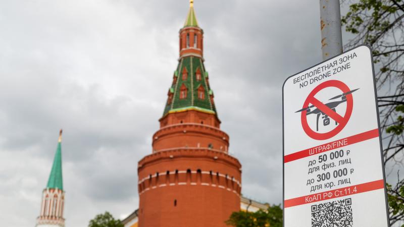 Kremlin, Drone, Moscow, Russia, May 3, 2023