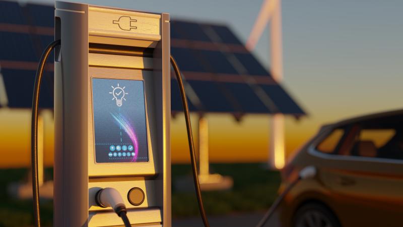 Electric car charging with wind turbines