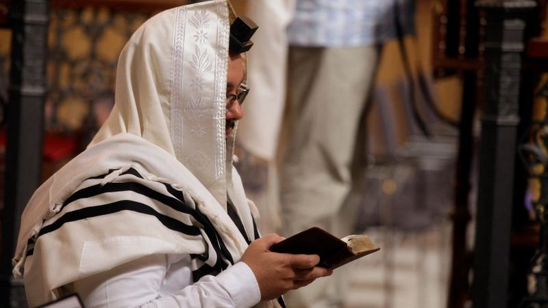 Jewish prayer, Budapest, Hungary, June 24, 2021