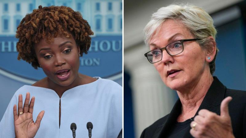 White House Press Secretary Jean-Pierre (Left) and DOE Secretary Jennifer Granholm (Right)