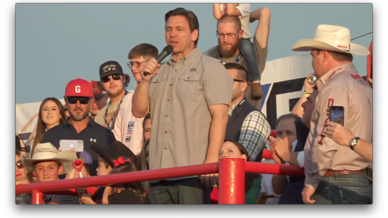 Ron DeSantis greets Oklahoma crowd
