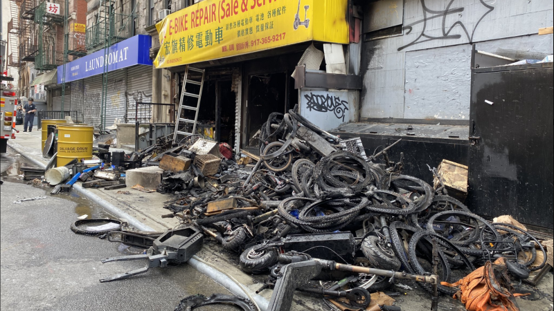 Bike fire, New York Fire Department, June 20, 2023