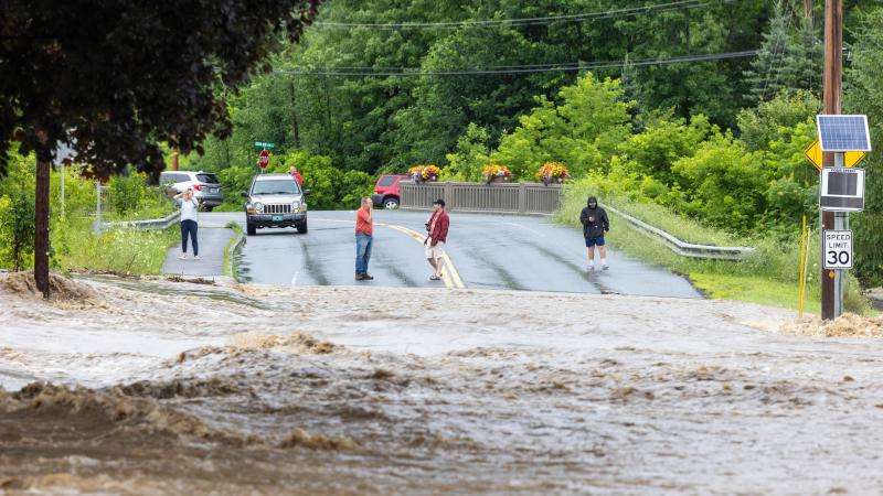 Flood waters in Vermont