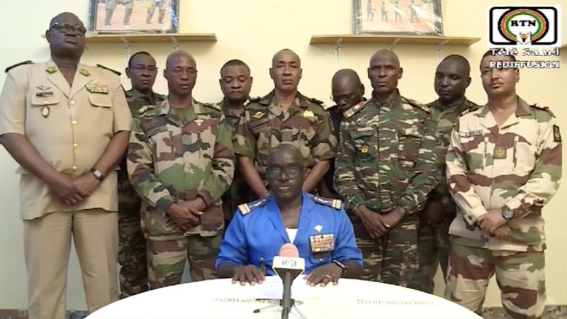 Niger soldiers post-coup, July 27, 2023