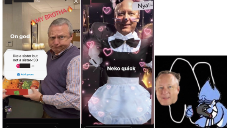 Student's memes of former Principal Jason Quick