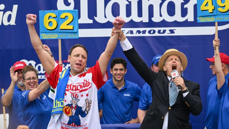 Nathan's hot dog eating champ Joey Chestnut
