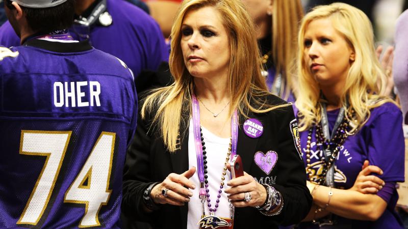 Michael Oher, Leigh Anne Touhy, New Orleans, La., Feb. 3, 2013