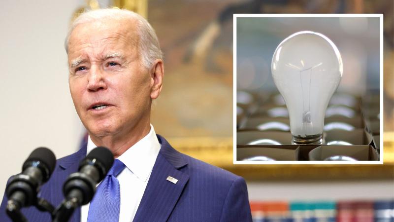 Joe Biden and light bulb