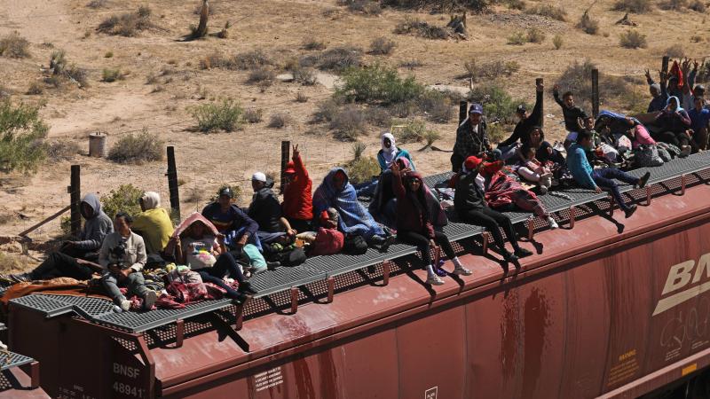 Freight train migrants, Mexico, Oct. 3, 2023