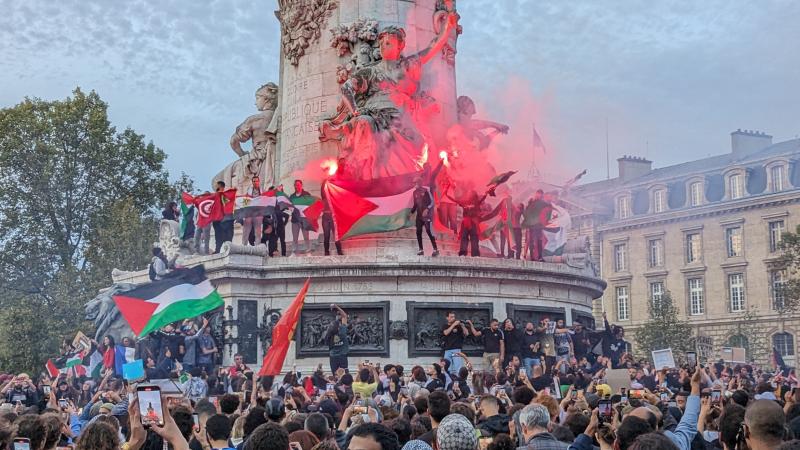 Pro-Palestine protest, Paris, Oct. 12, 2023