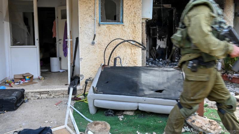 Hamas destruction, Kfar Aza, Israel, Oct. 10, 2023