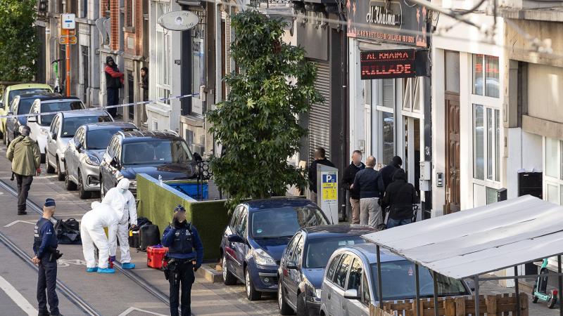 Shooting scene, Brussels, Belgium, Oct. 17, 2017