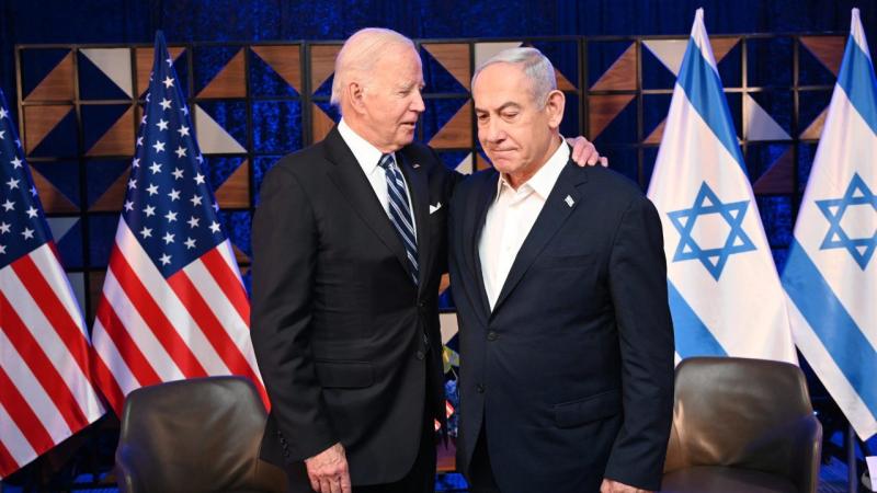Joe Biden, Benjamin Netanyahu, Tel Aviv, Oct. 18, 2023