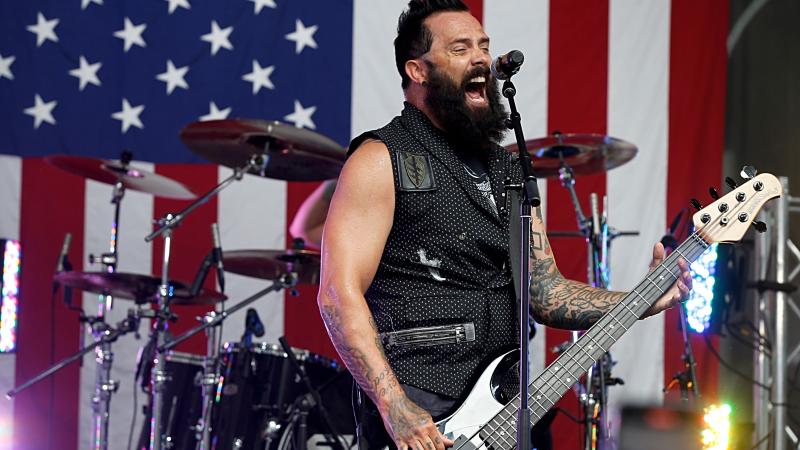 John Cooper of Skillet performs on FOX News Channel's "Fox & Friends" All-American Summer Concert Series outside Fox News Channel Studios at Fox News Studios on June 30, 2023 in New York City.