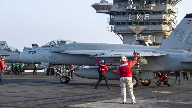 USS Eisenhower, Super Hornet plane, Nov. 28, 2023, Arabian Gulf