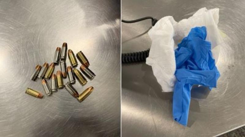 Bullets, diaper, TSA, New York City, Dec. 20, 2023