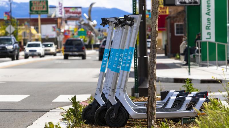 Bird electric scooters, Reno, Nevada, April 4, 2021